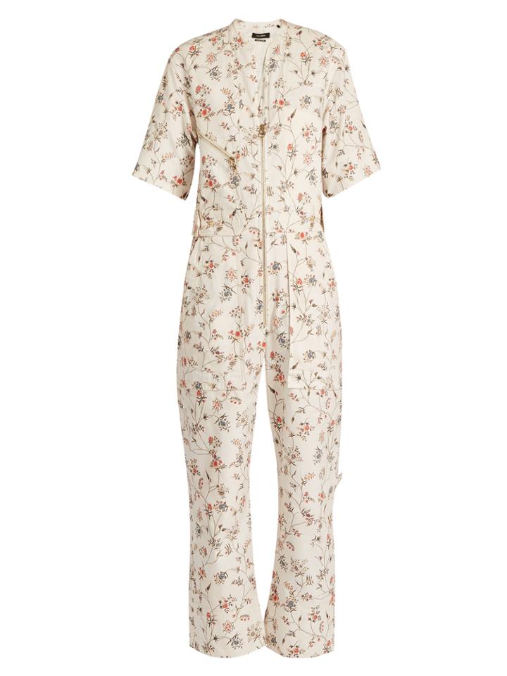 Isabel Marant Talma Floral-print Cotton Jumpsuit