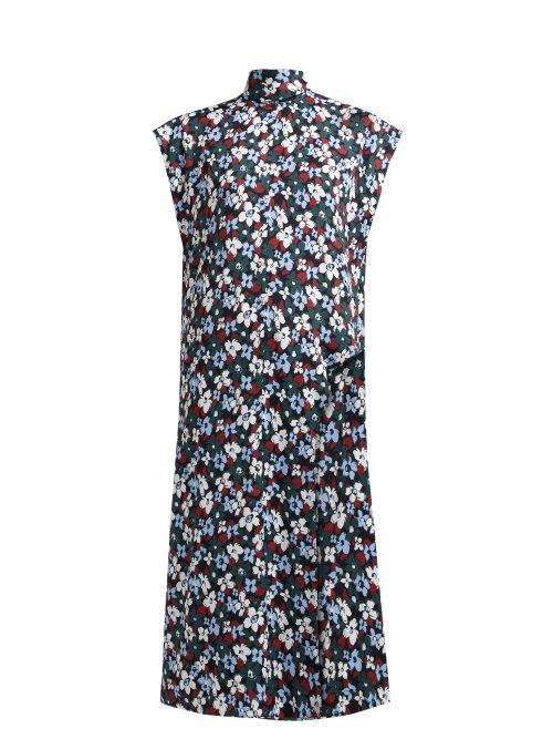 Matchesfashion.com Colville - Popcorn Flower Print Longline Top - Womens - Black Multi