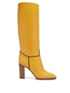 Matchesfashion.com Victoria Beckham - Piped Knee-high Leather Boots - Womens - Tan