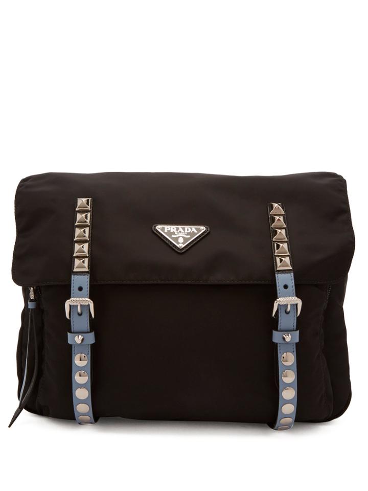 Prada New Vela Leather-trimmed Belt Bag