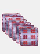 Pippa Holt - Set Of Six No. 38 Geometric Cotton Coasters - Womens - Multi Stripe