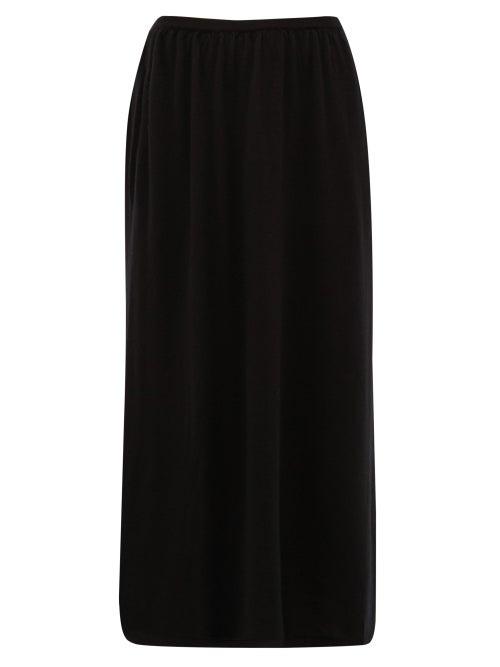 Matchesfashion.com Gabriela Hearst - Sasha Cashmere Midi Skirt - Womens - Black