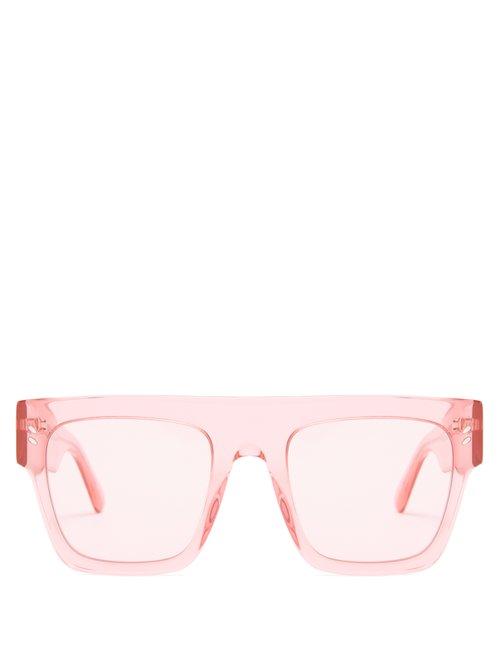 Matchesfashion.com Stella Mccartney - Flat Top D Frame Sunglasses - Womens - Pink