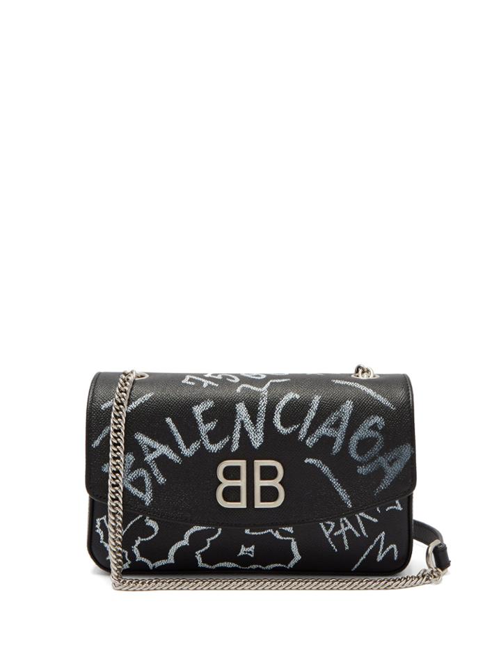 Balenciaga Bb Round Graffiti Bag