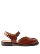 Maison Margiela - Tabi Split-toe Leather Sandals - Womens - Brown