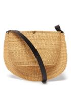 Ines Bressand - No.28 Leather-strap Woven-grass Shoulder Bag - Womens - Beige Multi