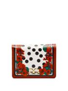 Matchesfashion.com Dolce & Gabbana - Geranium Print Leather Wallet - Womens - Red Multi