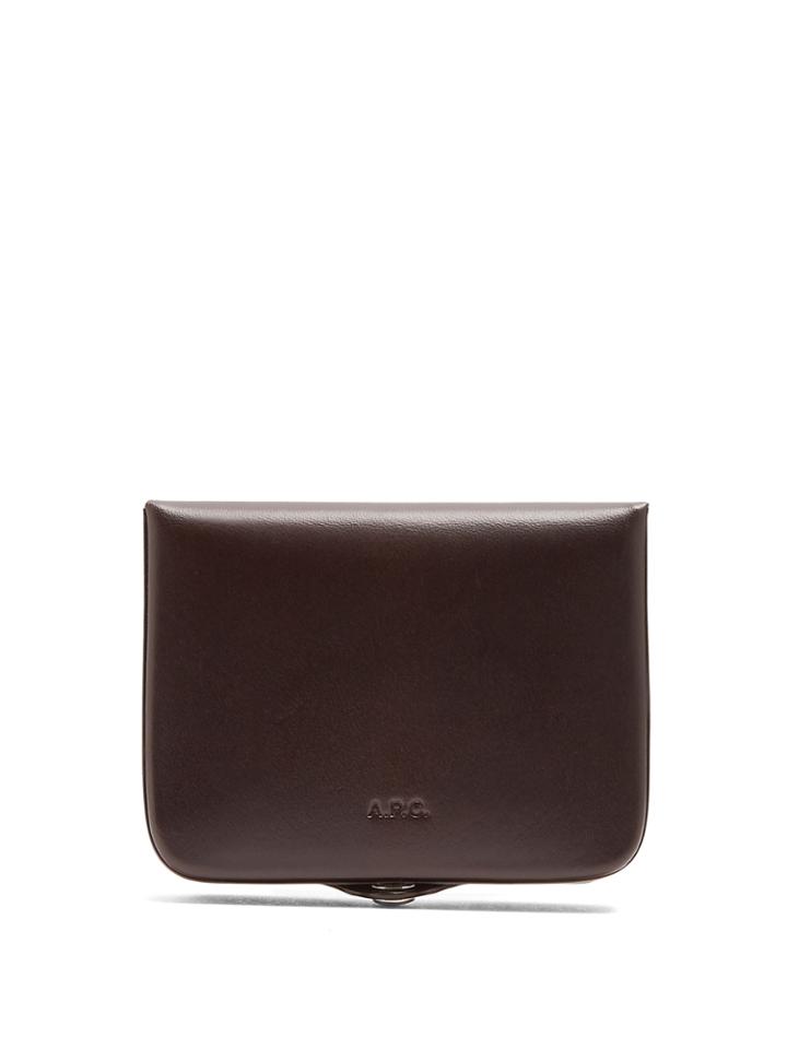 A.p.c. Josh Logo-debossed Leather Wallet