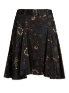 A.l.c. Brien Floral-print Silk-seersucker Skirt