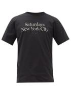 Matchesfashion.com Saturdays Nyc - Miller Logo-print Cotton T-shirt - Mens - Black