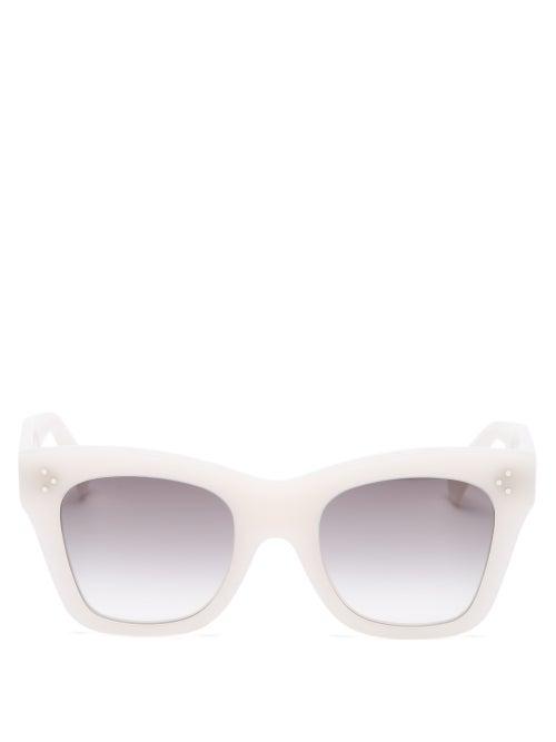 Matchesfashion.com Celine Eyewear - Square Acetate Sunglasses - Womens - Ivory