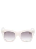 Matchesfashion.com Celine Eyewear - Square Acetate Sunglasses - Womens - Ivory