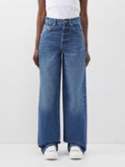 Raey - 90s Organic Cotton High-waisted Wide-leg Jeans - Womens - Dark Blue