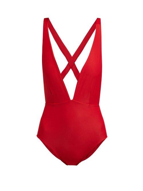 Matchesfashion.com Haight - Marina Tie Back Swimsuit - Womens - Red