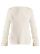 Stella Mccartney Boat-neck Split-back Wool Sweater
