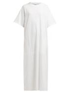 Matchesfashion.com Raey - Jersey Maxi T Shirt Dress - Womens - White