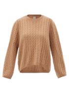 Totme - Cable-knit Cashmere Sweater - Womens - Camel