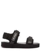 Matchesfashion.com Ami - Logo Neoprene And Canvas Sandals - Mens - Black