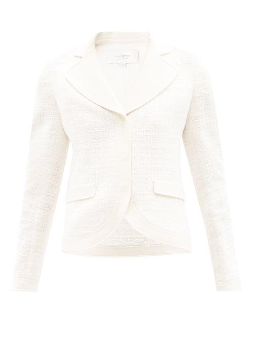 Giambattista Valli - Notch-lapel Cotton-blend Boucl Jacket - Womens - White