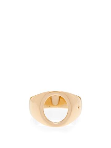 Matchesfashion.com Tom Wood - Oval Gold Plated Ring - Mens - Gold