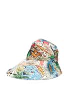 Matchesfashion.com La Prestic Ouiston - La Dolce Vita Printed Silk Twill Bucket Hat - Womens - Multi