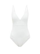 Matchesfashion.com Eres - Larcin Plunge Neckline Swimsuit - Womens - White