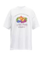 Mens Rtw Vetements - Cutest Of The Fruits-print Cotton-jersey T-shirt - Mens - White