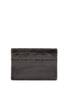 Matchesfashion.com Marc Marmel - Logo Debossed Cracked Leather Cardholder - Mens - Black