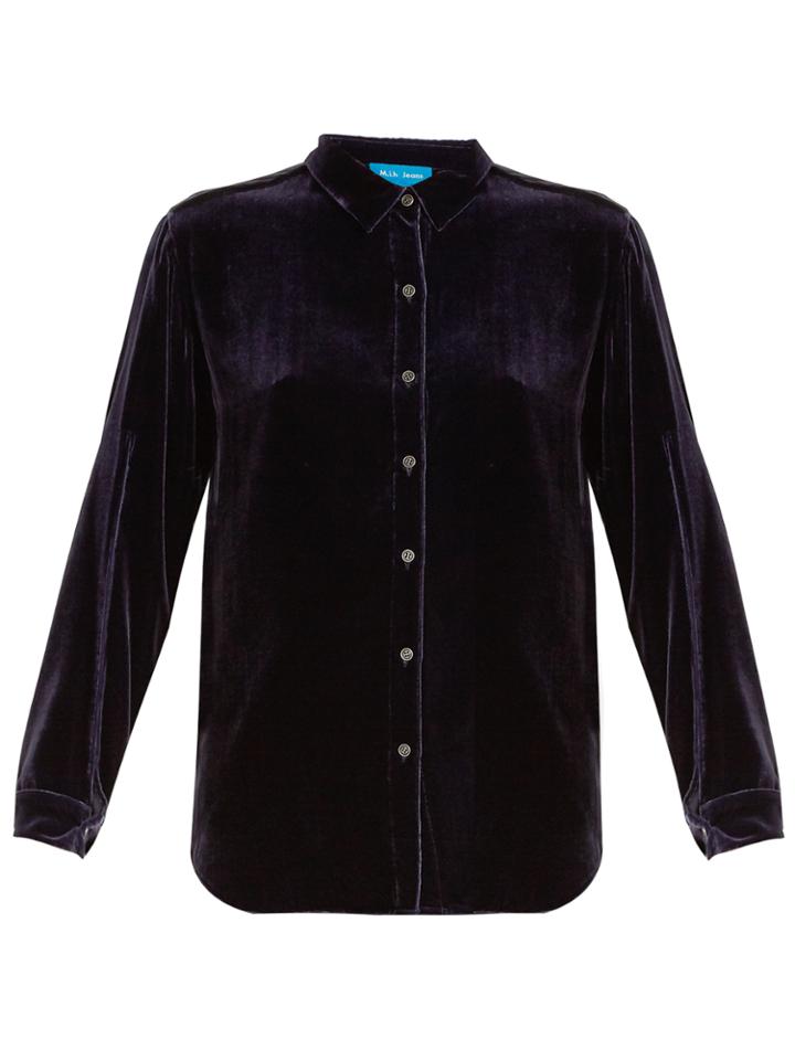 M.i.h Jeans Rhoda Long-sleeved Velvet Shirt