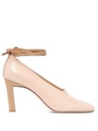 Matchesfashion.com Wandler - Isa Wraparound Leather Pumps - Womens - Beige Multi