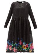 Matchesfashion.com Ashish - Disco Roses Floral Sequinned Dress - Womens - Black Multi