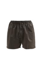 Matchesfashion.com Raey - Scrunchy Cotton And Silk-blend Shorts - Mens - Charcoal