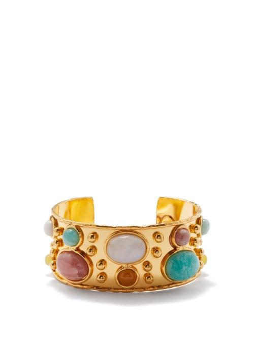 Sylvia Toledano - Onyx, Malachite & Carnelian Cuff - Womens - Gold Multi