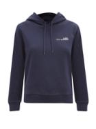 A.p.c. - Logo-print Cotton-jersey Hooded Sweatshirt - Womens - Navy