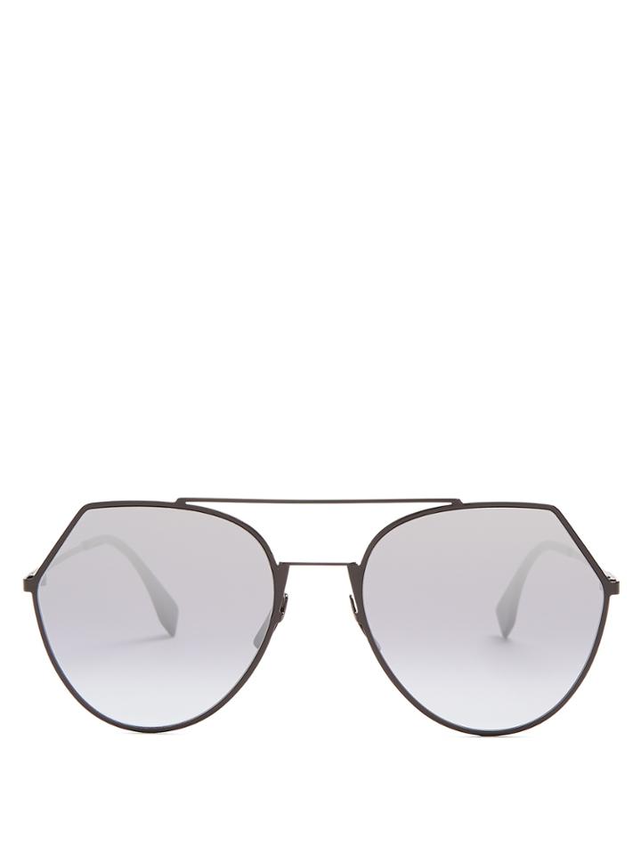 Fendi Aviator Metal Sunglasses