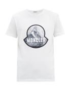 Matchesfashion.com Moncler - Mountain Logo-print Cotton T-shirt - Mens - White