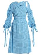 Teija Asymmetric Cotton-gingham Dress