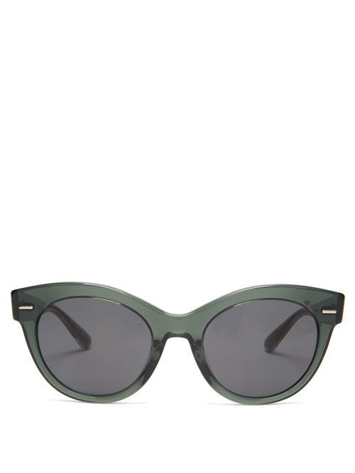 Matchesfashion.com The Row - X Oliver Peoples Georgica Cat-eye Sunglasses - Womens - Green