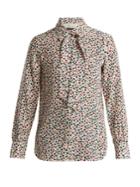 Weekend Max Mara Leaf-print Silk Blouse