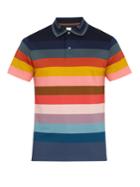 Paul Smith Rainbow Striped Cotton-piqu Polo Shirt
