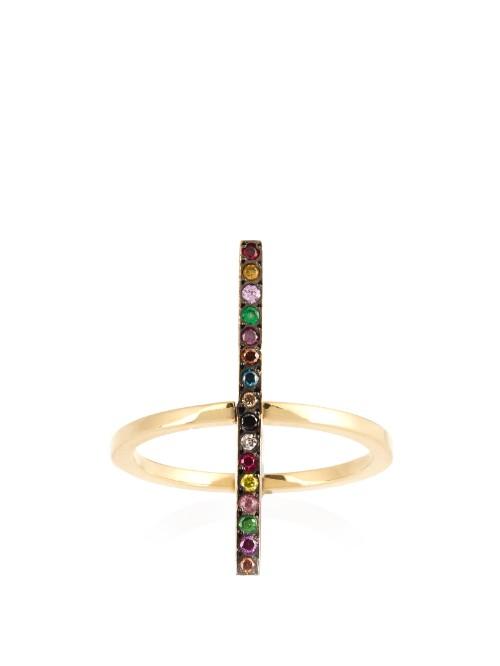 Ileana Makri Rainbow Stones & Yellow-gold Ring