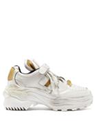 Maison Margiela Retro Fit Deconstructed Low-top Leather Trainers