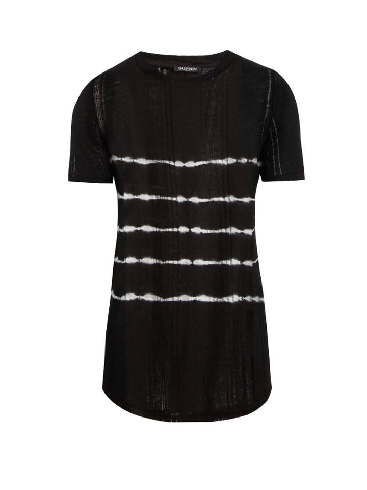 Balmain Tie-dye Linen T-shirt
