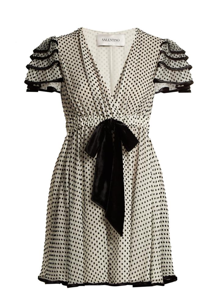 Valentino Polka-dot Silk-georgette Dress