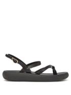 Ancient Greek Sandals - Tereza Crossover-straps Leather Sandals - Womens - Black