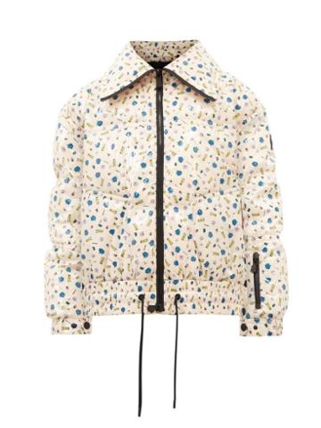 3 Moncler Grenoble - X Naj-oleari Chambairy Printed Coated Down Jacket - Womens - Cream Print