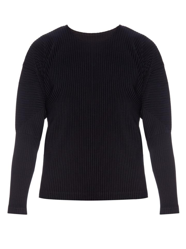 Homme Plisse Issey Miyake Long-sleeved Pleated Top