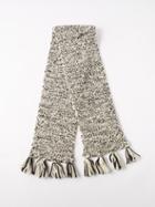 Bode - Gluckow Tasselled Wool Scarf - Mens - Black Cream