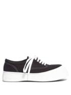 Matchesfashion.com Marni - Exaggerated Sole Low Top Canvas Trainers - Womens - Black