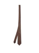 Matchesfashion.com Gucci - Wolf And Gg Crest Silk Faille Tie - Mens - Navy Multi